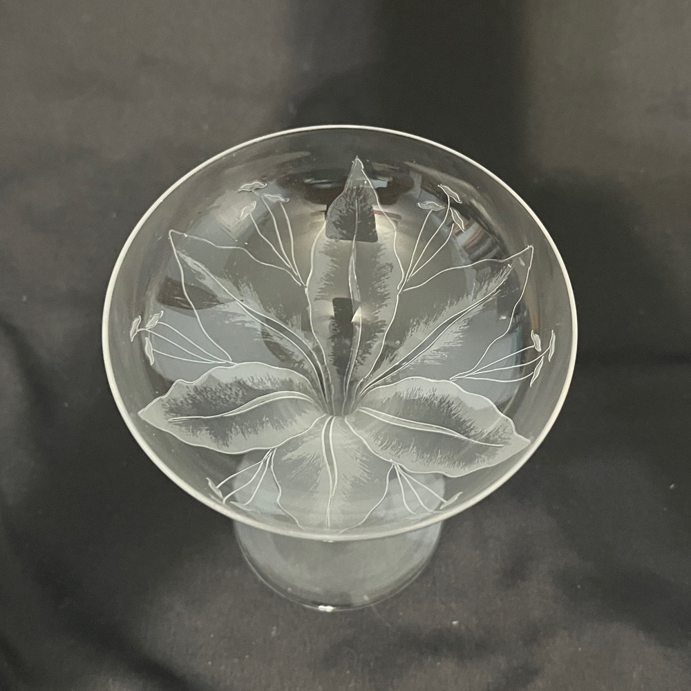 Antique Dorflinger LILY Champagne coupe. Set of four - Picture 2 of 6